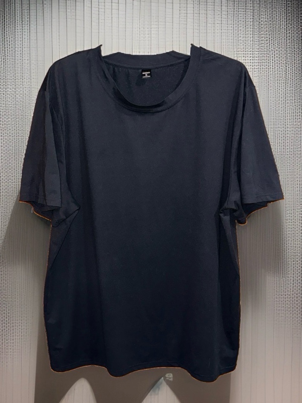 Manfinity Men’s Classic Black Short Sleeve Crew Neck Tee-XL-EC